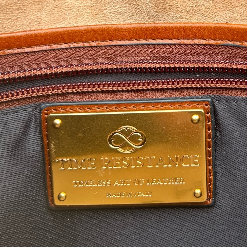 Italian Vechetta Leather Saddle Bag Brown Time Resistance “Women in Love” NWT - Picture 8 of 17